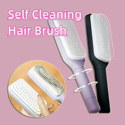 4 in 1 Self-Cleaning Anti-Static Hairbrush