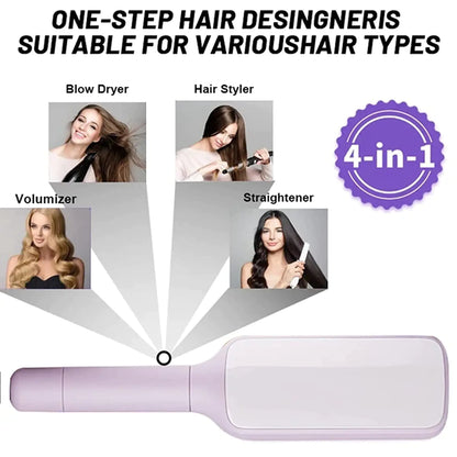 4 in 1 Self-Cleaning Anti-Static Hairbrush