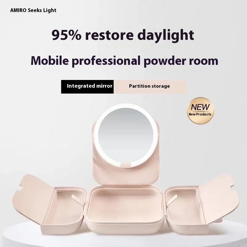 Lighted Portable Cosmetic Mirror